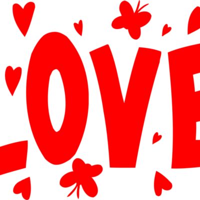 Red LOVE with hearts Thumbnail